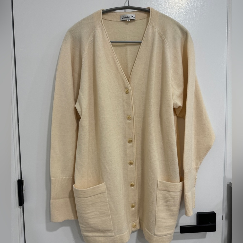 Christian Dior 100% wool cardigan - L
